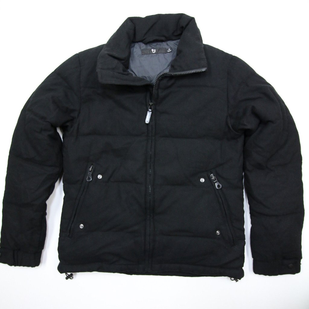 Jil Sander X Uniqlo J+ Black Wool Down Feather Puffer Jacket M